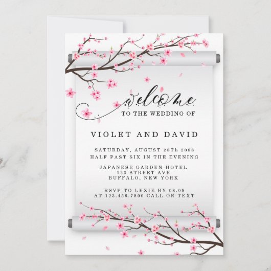 Japanse uitnodiging tot het roepen van de ridderri (Voorkant)