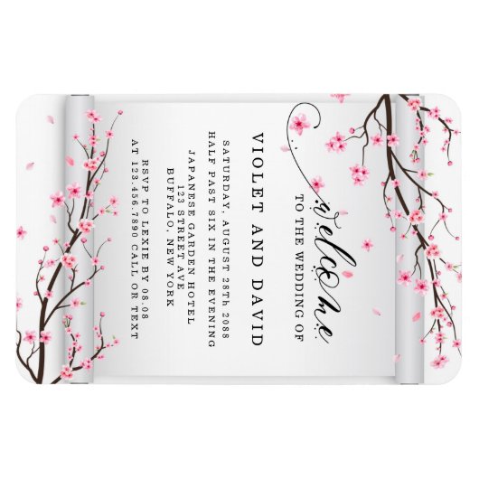 Japanse uitnodiging tot het roepen van de ridderri magneet (Horizontaal)