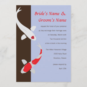 Japanse uitnodiging tot weddenschap tussen Koi en