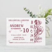 Japanse uitnodiging voor een verjaardag - Japanse  (Staand voorkant)