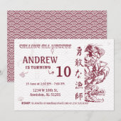 Japanse uitnodiging voor een verjaardag - Japanse  (Voorkant / Achterkant)