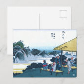 Japanse ukio-e van de Fudesute Mountain Briefkaart (Voorkant / Achterkant)