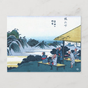 Japanse ukio-e van de Fudesute Mountain Briefkaart