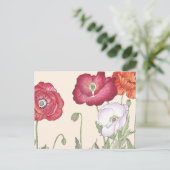  Japanse Ukiyo Art Poppy Flowers Briefkaart (Staand voorkant)