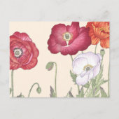  Japanse Ukiyo Art Poppy Flowers Briefkaart (Voorkant)