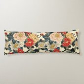 Japanse Ukiyo-E Art Bloemenpatroon Lichaamskussen (Achterkant)