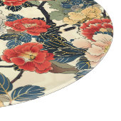 Japanse Ukiyo-E Art Bloemenpatroon Snijplank (Hoek)