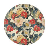 Japanse Ukiyo-E Art Bloemenpatroon Snijplank (Voorkant)