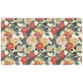 Japanse Ukiyo-E Art Bloemenpatroon Tafelkleed (Voorkant (Horizontaal))