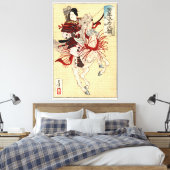  Japanse Ukiyo-e Art The vrouw krijger Canvas Afdruk (Insitu (Slaapkamer))