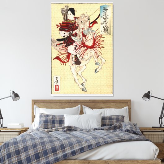  Japanse Ukiyo-e Art The vrouw krijger Canvas Afdruk (Insitu (Slaapkamer))