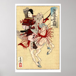 Japanse Ukiyo-e Art The vrouw krijger Poster