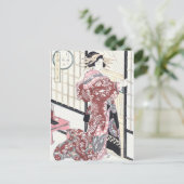Japanse Ukiyo-e Courtesan met Hair Ornaments Briefkaart (Staand voorkant)