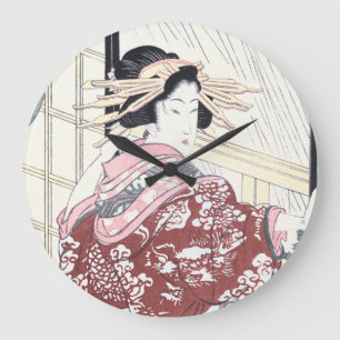 Japanse Ukiyo-e Courtesan met Hair Ornaments Grote Klok