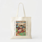 japanse ukiyo-e geisha die Biwa art speelt Tote Bag (Voorkant)