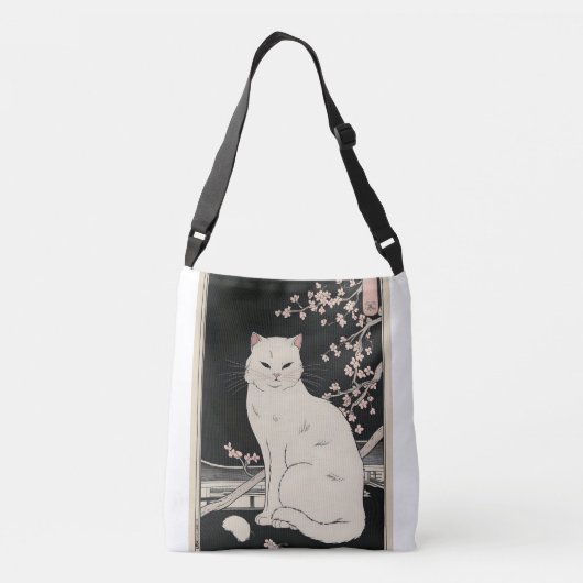 Japanse ukiyo e kat kunst crossbody tas (Achterkant)