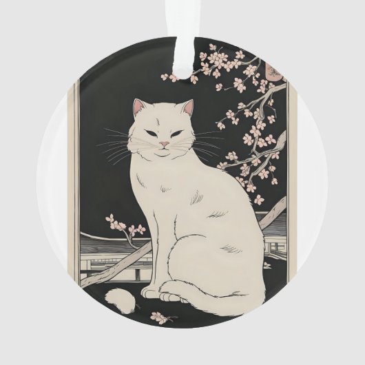 Japanse ukiyo e kat kunst ornament (achterkant)