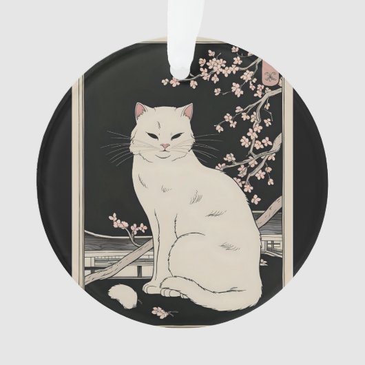 Japanse ukiyo e kat kunst ornament (voorkant)