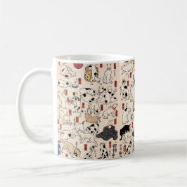 Japanse Ukiyo-e Katten — Aangepaste tekst Koffiemok