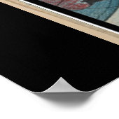 Japanse  Ukiyo-e Lady Mountain Scene Poster (Hoek)