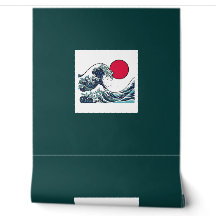 Japanse Ukiyo-e Oceaan Golven Glad Behang