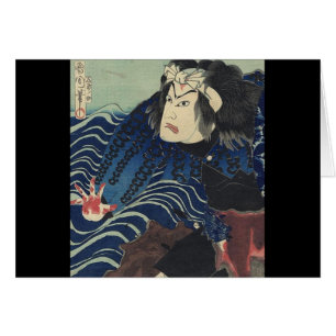 Japanse ukiyo-e oceaan golven Samurai Warrior