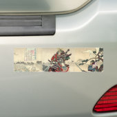 Japanse ukiyo-e paard ridder krijger samoerai bumpersticker (Op auto)