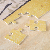 Japanse Ukiyo-e Samurai met Fan en Katana art Legpuzzel (Zijkant)