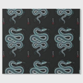 Japanse ukiyo e stijl slangenkunst cadeaupapier (Vlak)