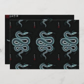 Japanse ukiyo e stijl slangenkunst kaart (Voorkant / Achterkant)