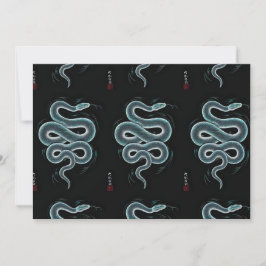 Japanse ukiyo e stijl slangenkunst kaart