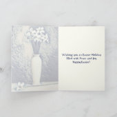 Japanse ukiyo-e Style Bunny en Daffodils Pasen Kaart (Binnen)