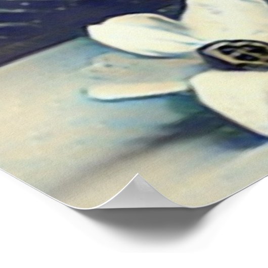 Japanse ukiyo-e Style Bunny en Daffodils Pasen Poster (Hoek)