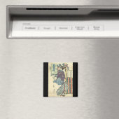 Japanse ukiyo-e tuin traditionele kimono geisha magneet (Insitu (Vaatwasser))