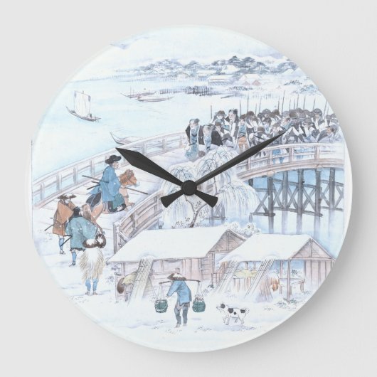 Japanse Ukiyo-e van 47 Ronin op de Ryogoku-brug Grote Klok (Voorkant)