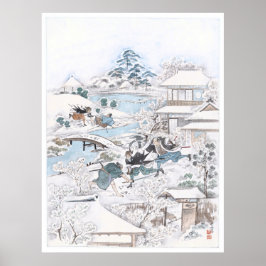 Japanse Ukiyo-e van de 47 Ronin Fighting Samurai Poster