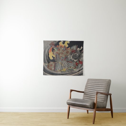 Japanse Ukiyo-e Yokai Ghost door Yoshitoshi Wandkleed (In Situ (horizontaal))