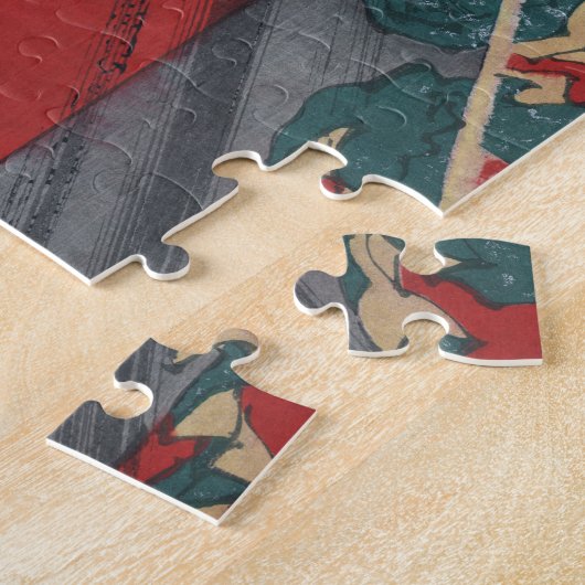 Japanse Ukiyo-e Yokai Ibaraki Demon van Yoshitoshi Legpuzzel (Zijkant)