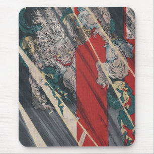 Japanse Ukiyo-e Yokai Ibaraki Demon van Yoshitoshi Muismat