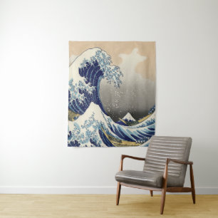 japanse ukiyo is de grote golf wandkleed