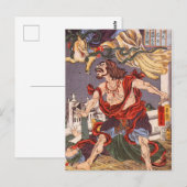 Japanse ukiyoe-kunst briefkaart (Voorkant / Achterkant)