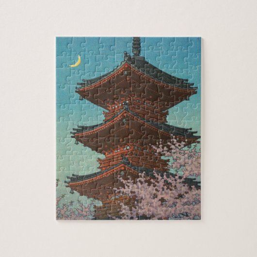 Japanse ukiyoe-kunst (Hasui Kawase) Legpuzzel (Verticaal)