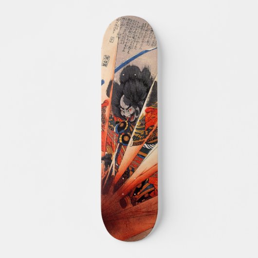 Japanse ukiyoe-kunst persoonlijk skateboard (Voorkant)