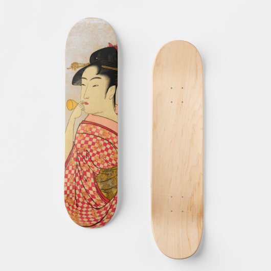 Japanse ukiyoe-kunst persoonlijk skateboard (Voorkant)