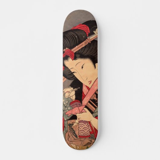 Japanse ukiyoe-kunst persoonlijk skateboard (Voorkant)