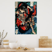 Japanse ukiyoe-kunst poster (Keuken)