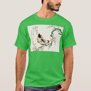Japanse ukiyoe van een vrouw die onder de kimono l t-shirt