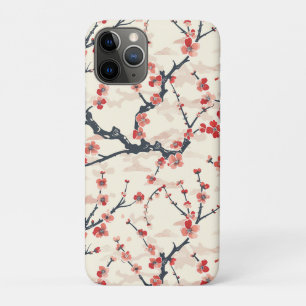 Japanse Ume Rode Koraal Bloesem Ivoor Golf Patroon Case-Mate iPhone Case