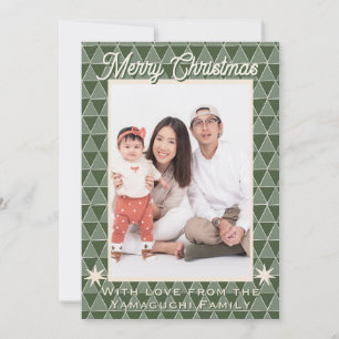 Japanse Uroko Patroon Kerst Foto Feestdagenkaart