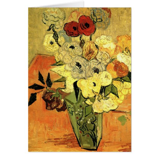 Japanse Vaas, Rozen, Anemonen door Vincent van Gog (Voorkant)